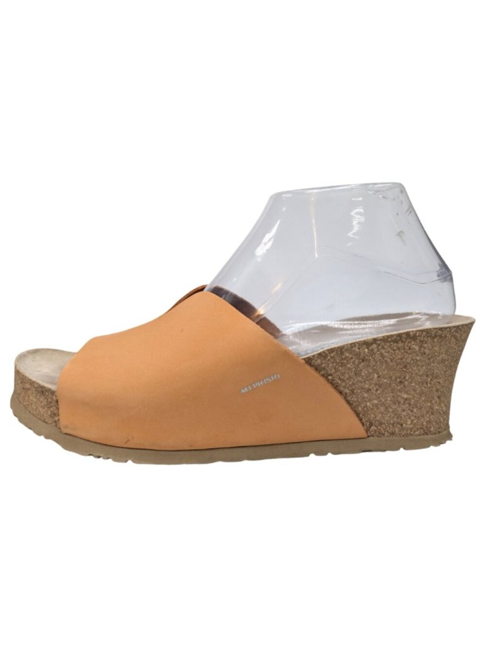 Mephisto Lisane Camel Scratch Sandals Womens Tan Leather Wedge Heel EU 40 US 9 - Picture 2 of 12